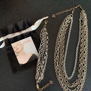 Gold Sabika Necklace and Bracelet